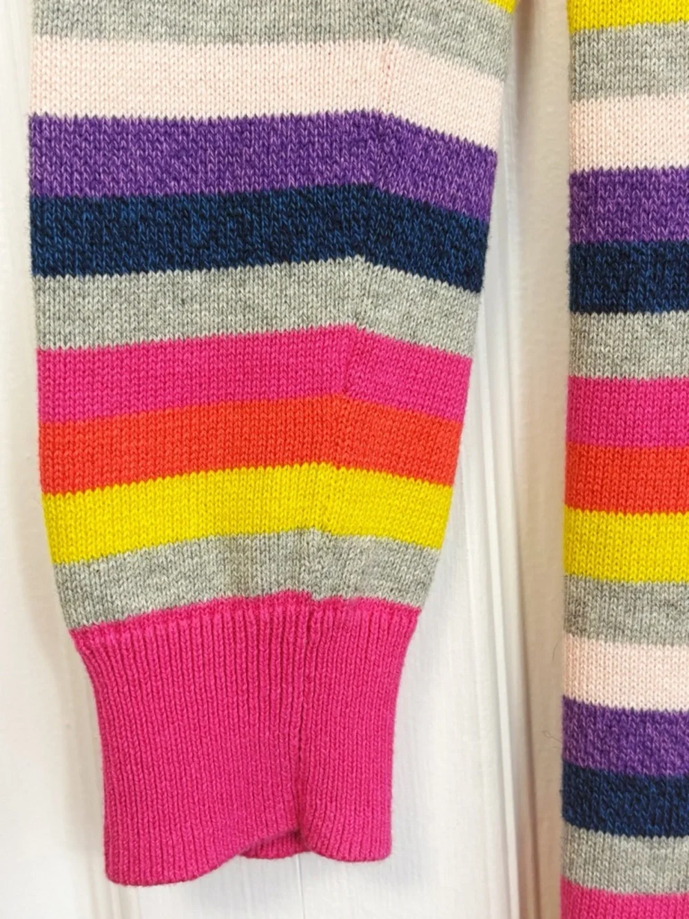 GAP Kids Colorful Pink Multi Crazy Stripe Long Sleeve Sweater Dress XXL